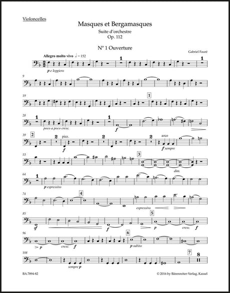 Fauré: Masques et Bergamasques, Op. 112