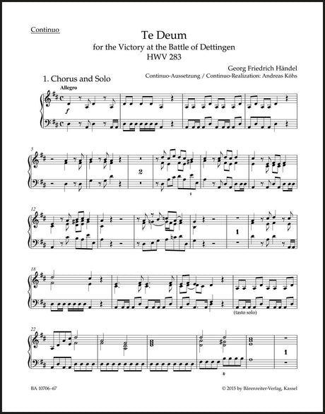Handel: Te Deum, HWV 283
