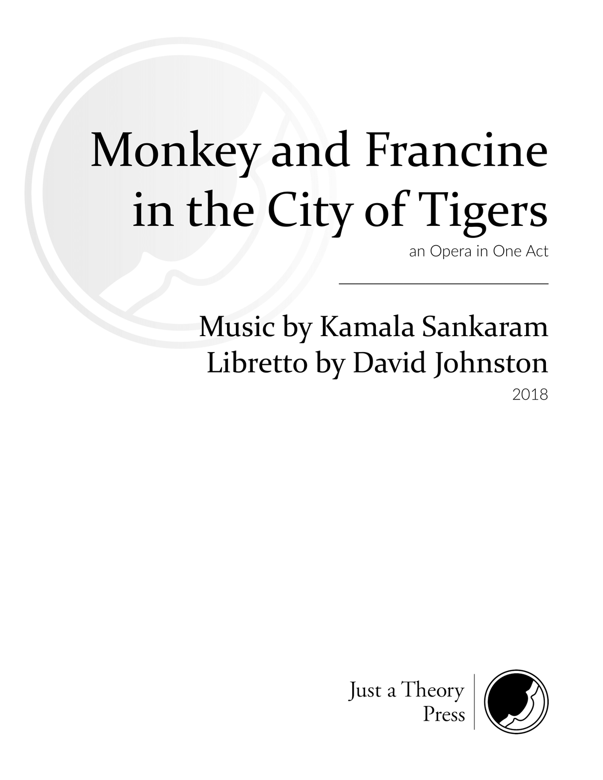 Sankaram: Monkey and Francine in the City of Tigers