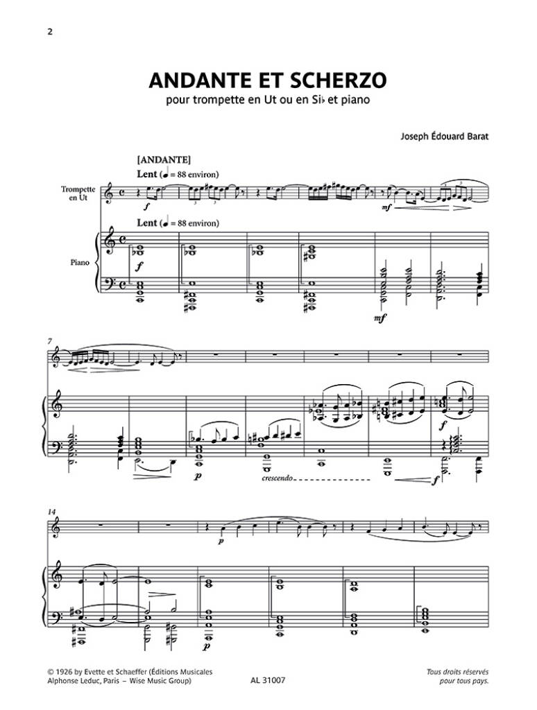 Barat: Andante et Scherzo