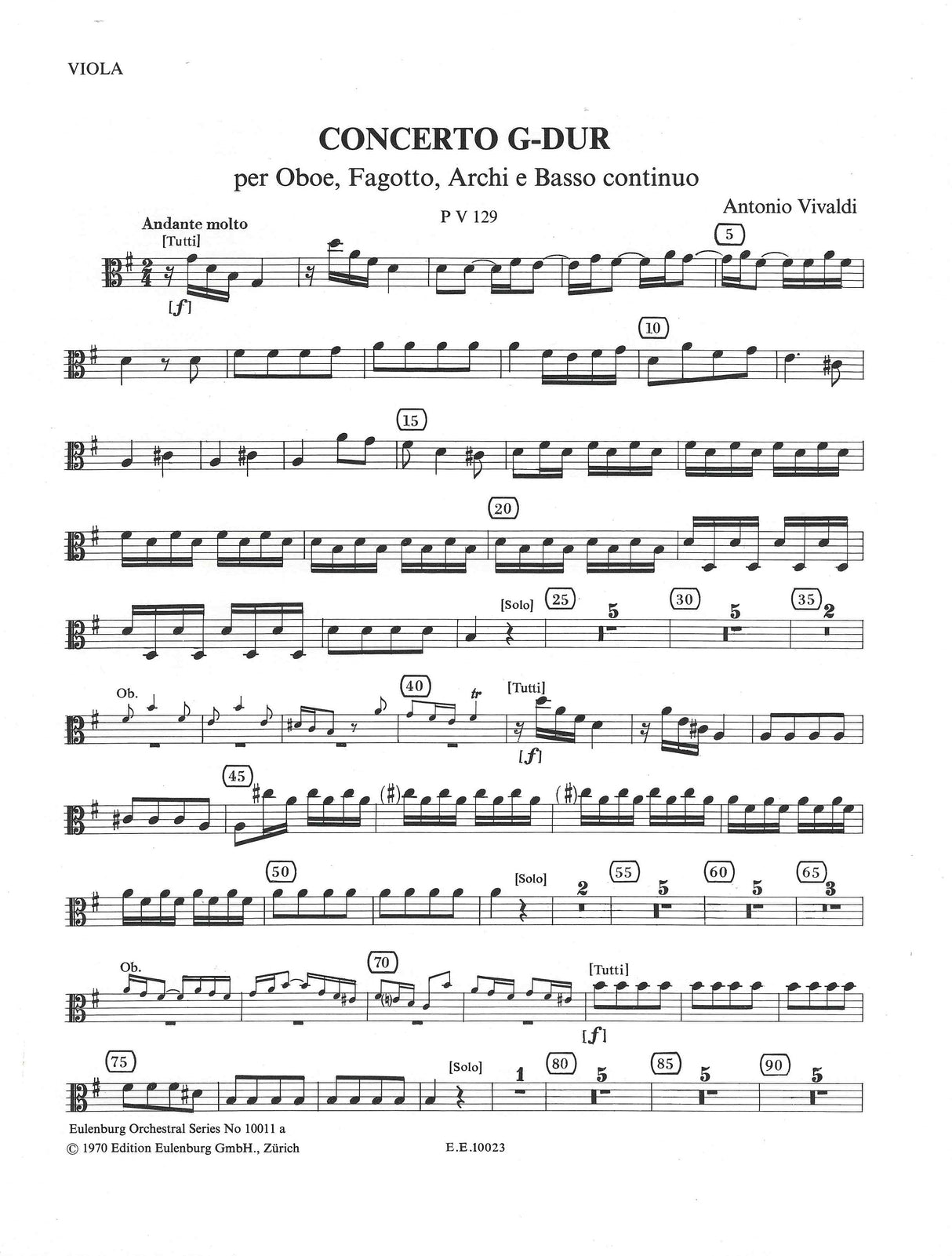 Vivaldi: Concerto for Oboe and Bassoon, RV 545