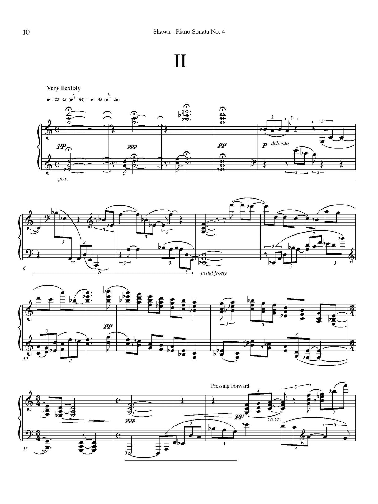 Shawn: Piano Sonata No. 4