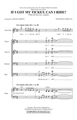 If I Got My Ticket, Can I Ride? (arr. for TTBB)