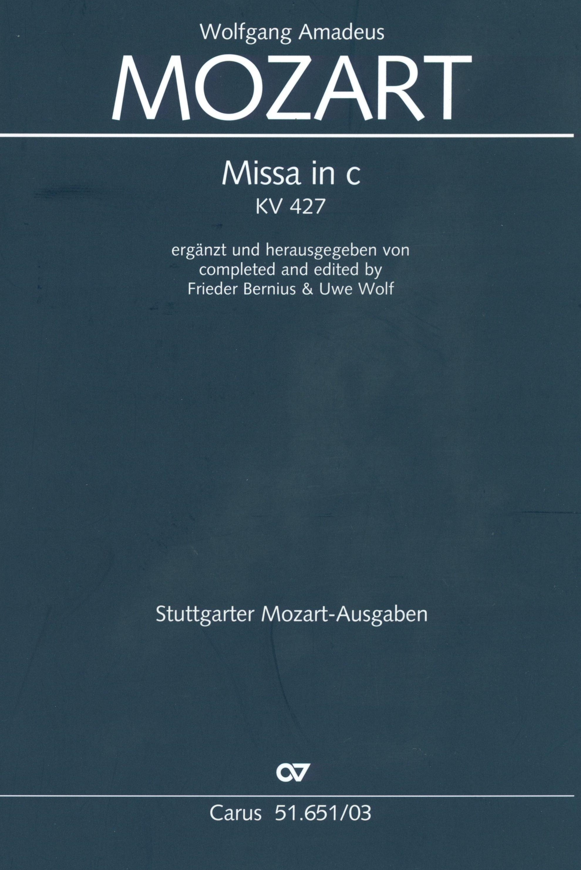 Mozart: Missa in C Minor, K. 427 (417a) – Ficks Music Mozart: Missa in C Minor, K. 427 (417a) – Ficks Music