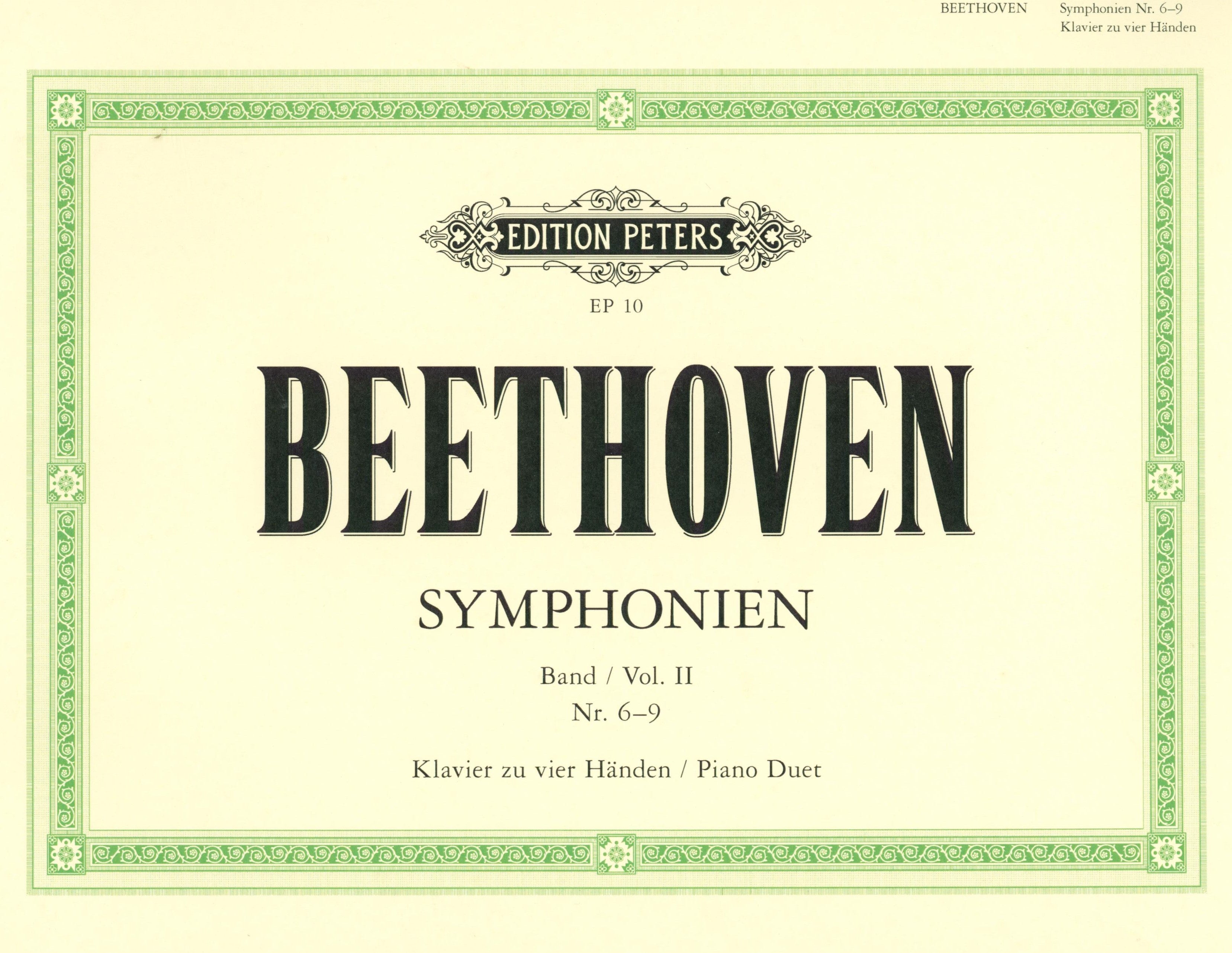 Beethoven: Symphonies 6-9 (arr. for piano 4-hands) – Ficks Music