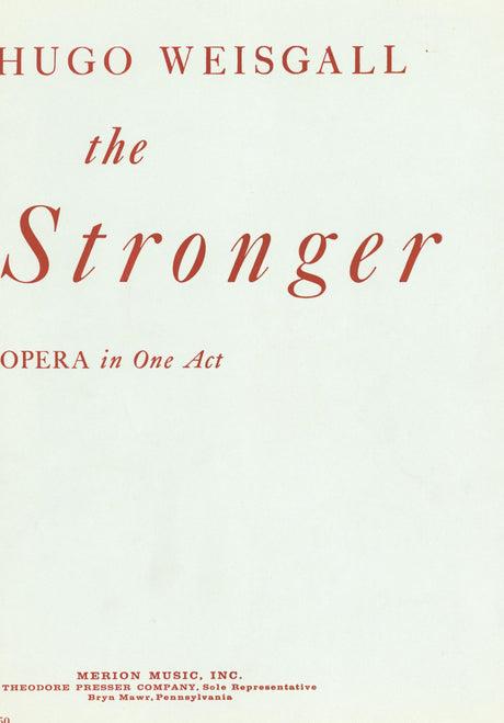 Weisgall: The Stronger