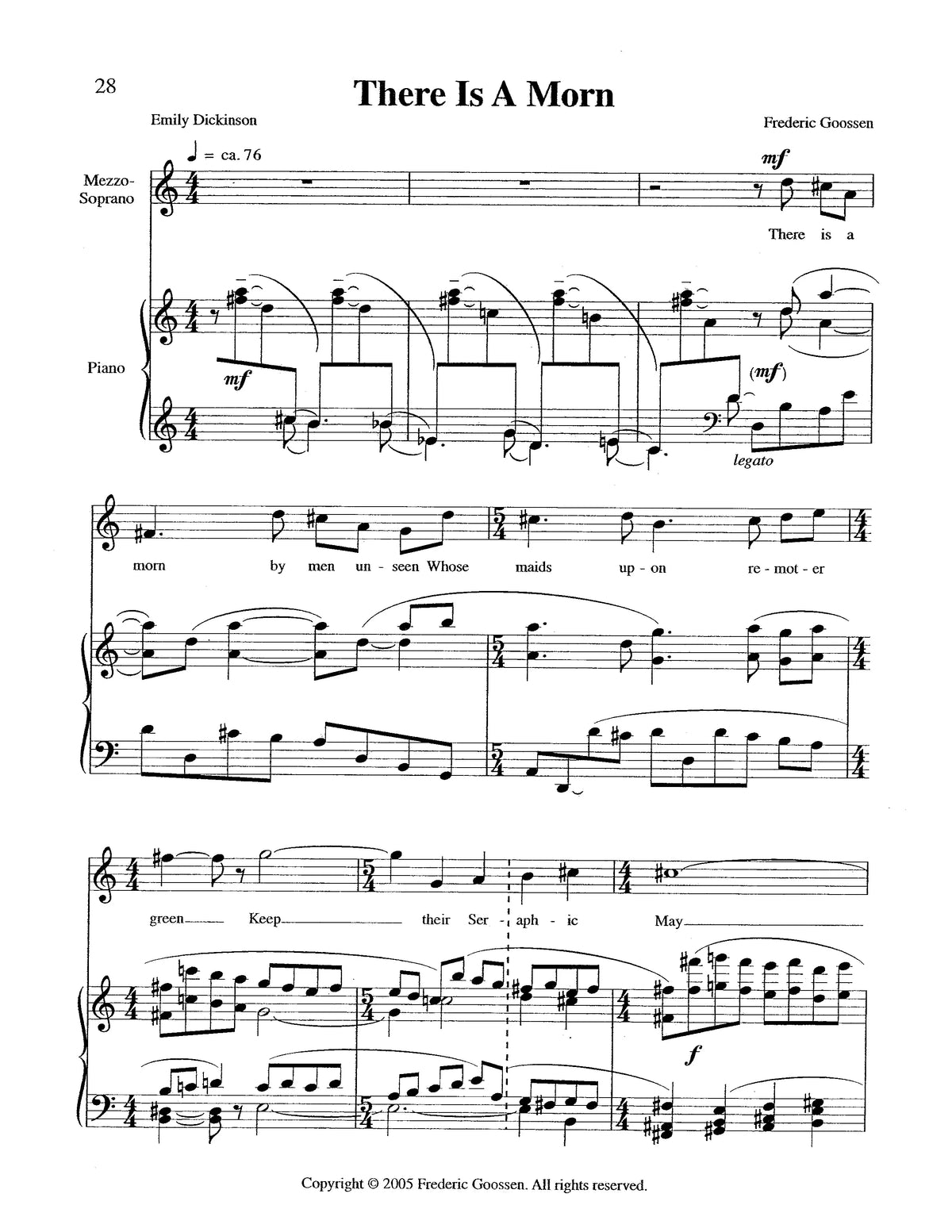 Goossen: An Emily Dickinson Songbook