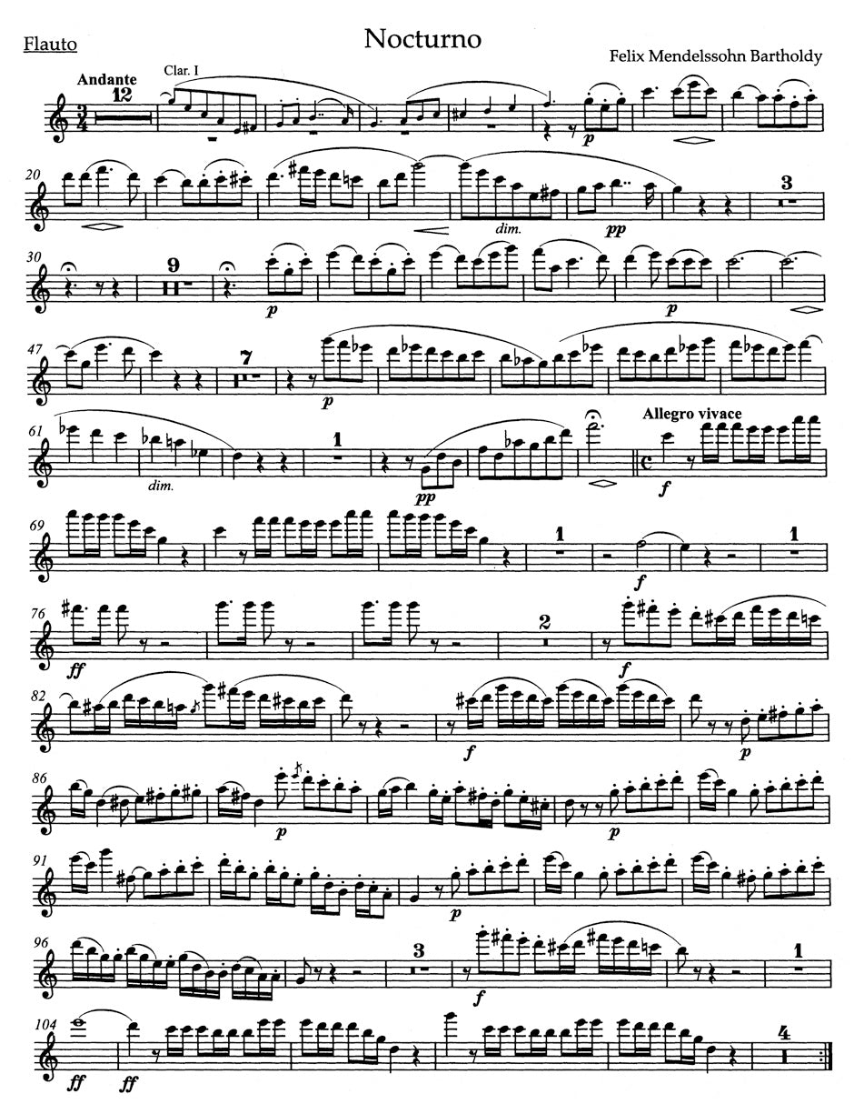 Mendelssohn Mendelssohn: Nocturno für Bläser