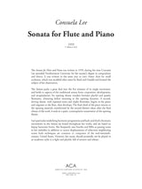 C. Lee: Flute Sonata