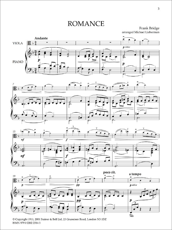 Bridge: Romance and Valse Russe (arr. for viola)