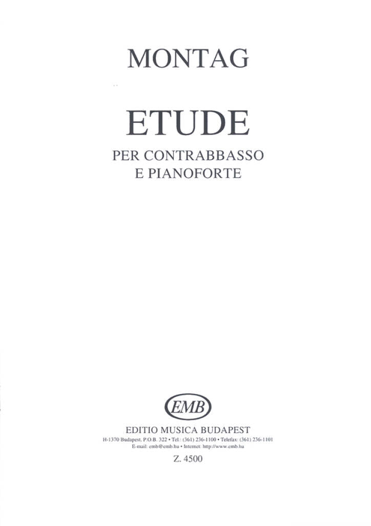 Montag: Etude for Double Bass and Piano