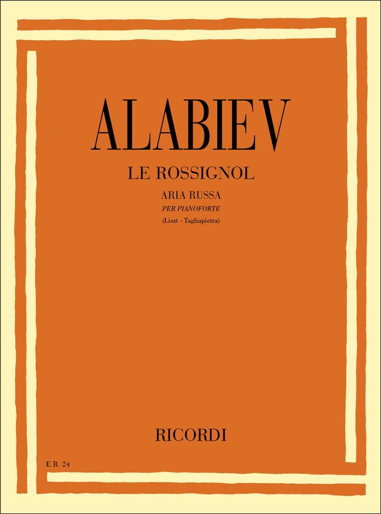 Liszt: Le rossignol, S. 250/1 (after Alabiev's Le rossignol)