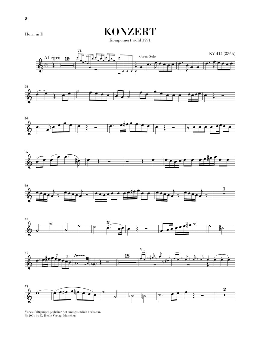 Mozart: Horn Concerto No. 1 in D Major, K. 412/514 (386b) – Ficks