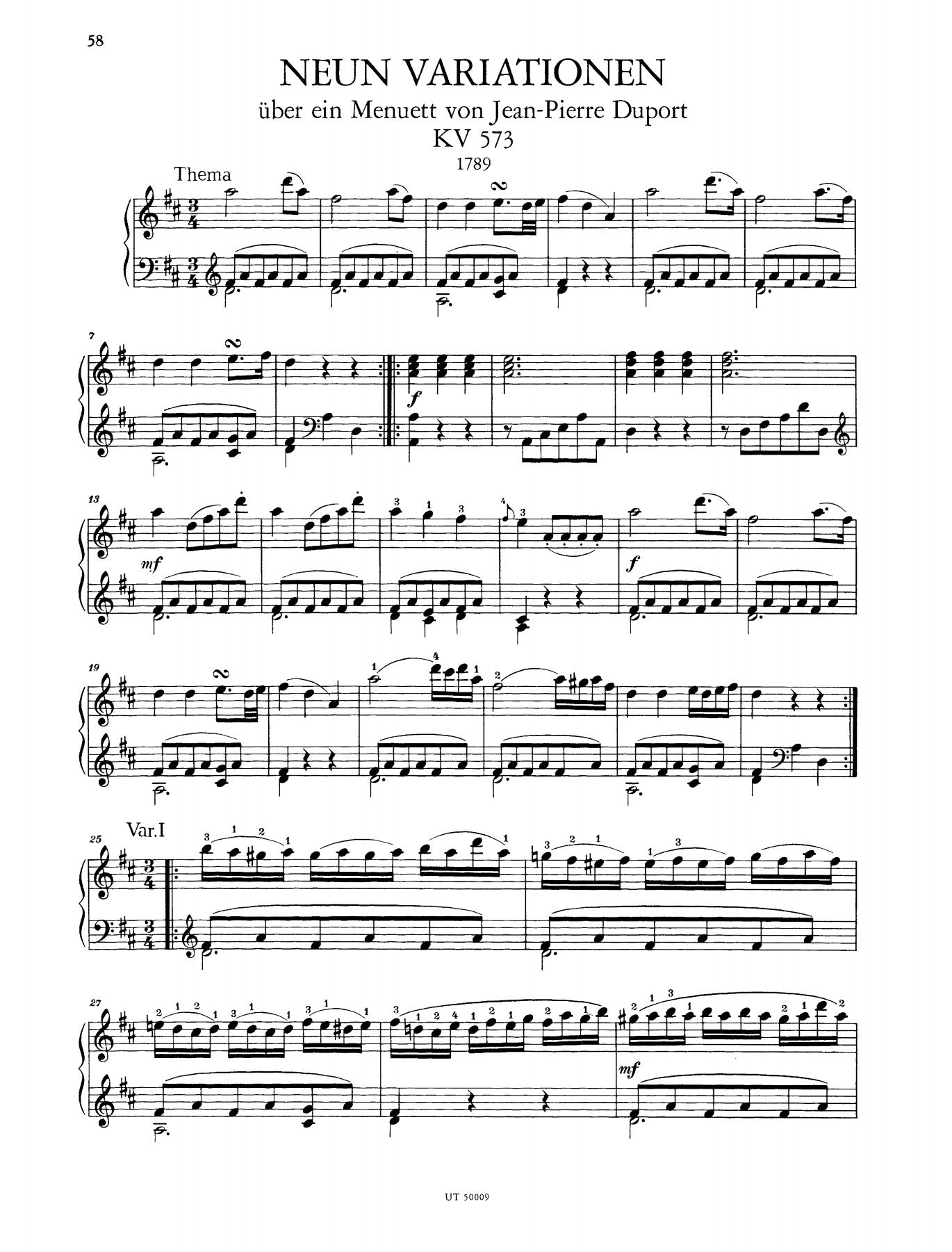 Mozart: Variations for Piano - Volume 2 – Ficks Music