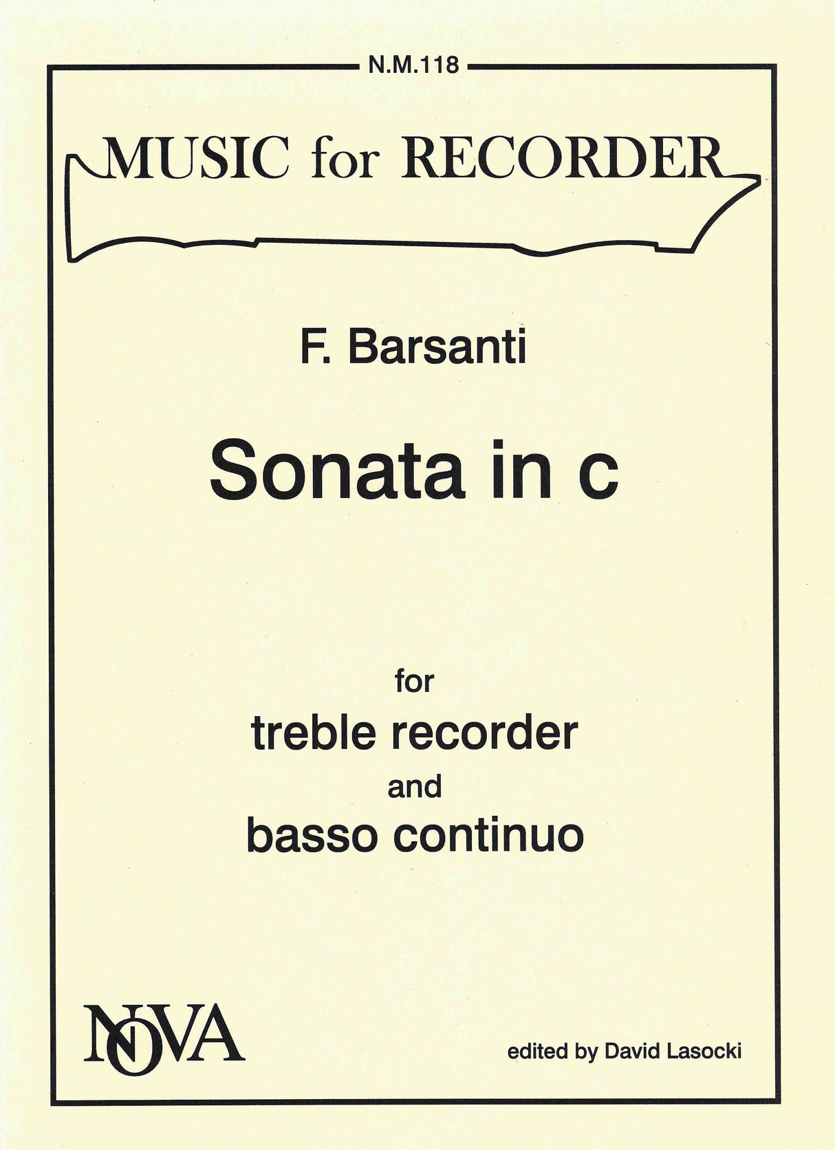 Barsanti: Recorder Sonata in C Minor