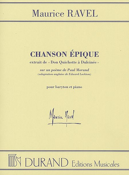 Ravel: Chanson épique