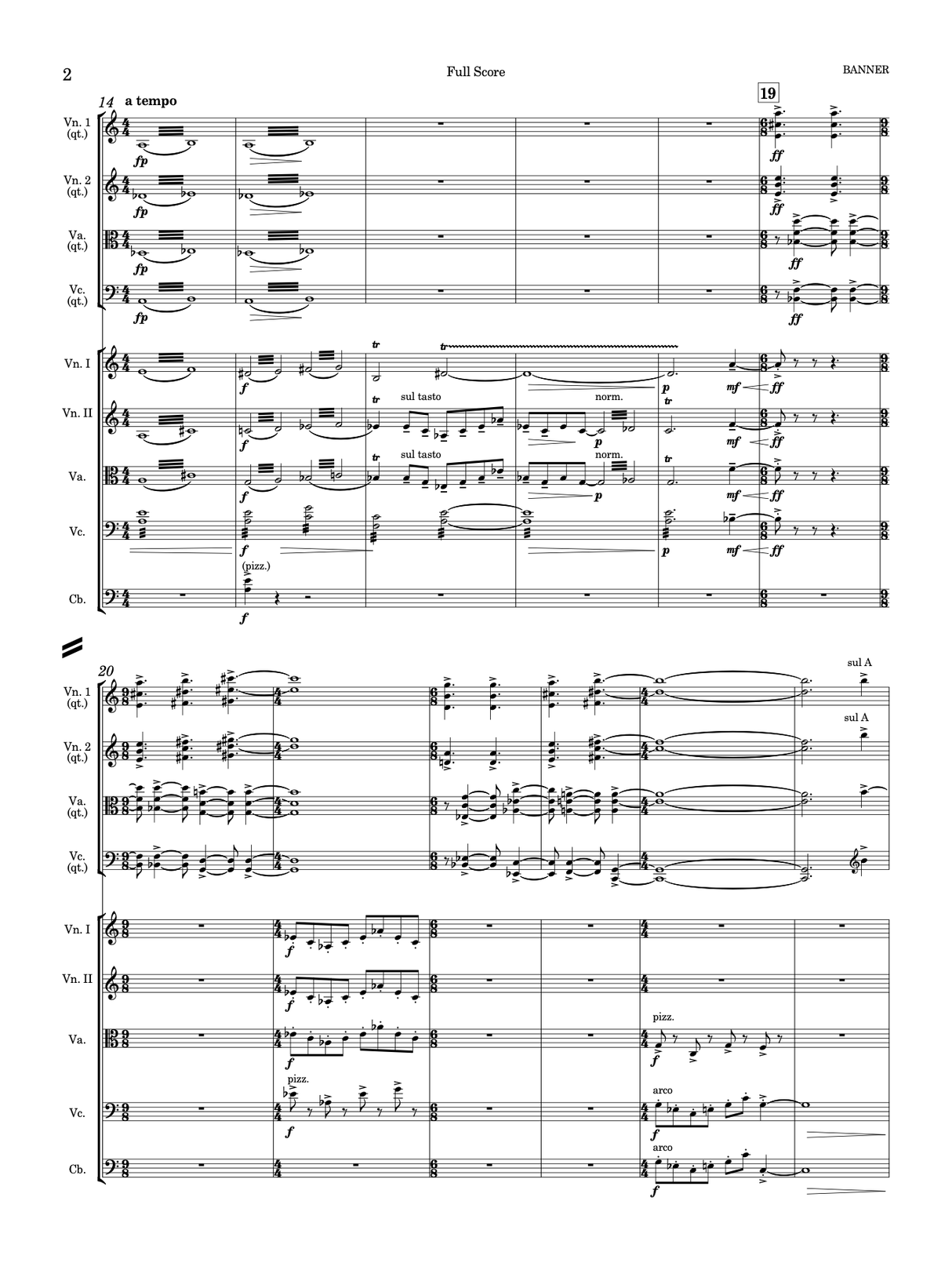 Montgomery: Banner - Version for String Quartet & String Orchestra