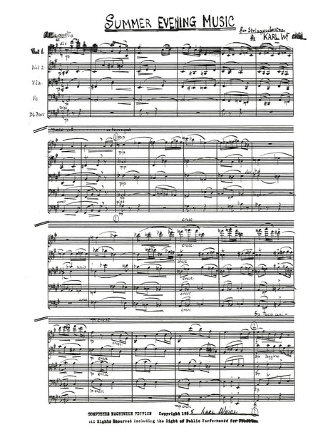 Weigl: Summer Evening Music