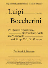 Boccherini: String Quartet in A Minor, G 187, Op. 22, No. 5