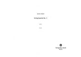 J. Clarke: String Quartet No. 3