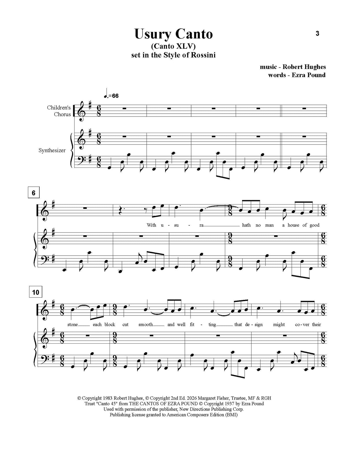 Hughes: Usury Canto (Canto XLV)