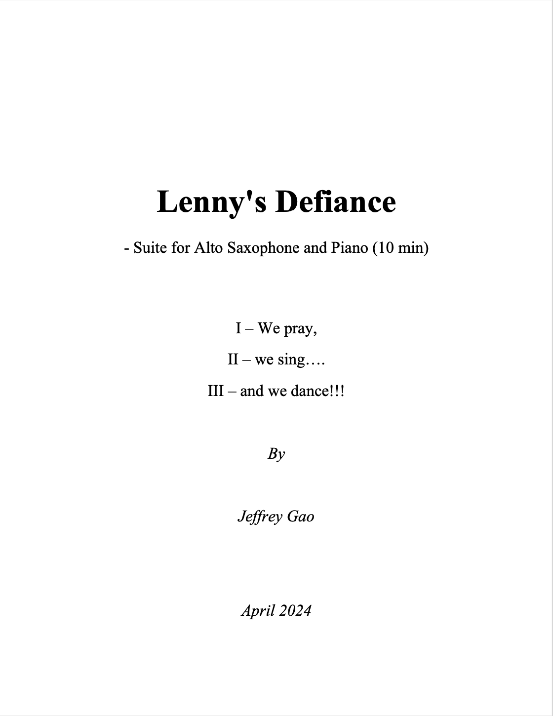 Gao: Lenny's Defiance