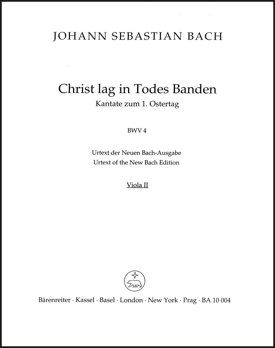 Bach: Christ lag in Todes Banden, BWV 4