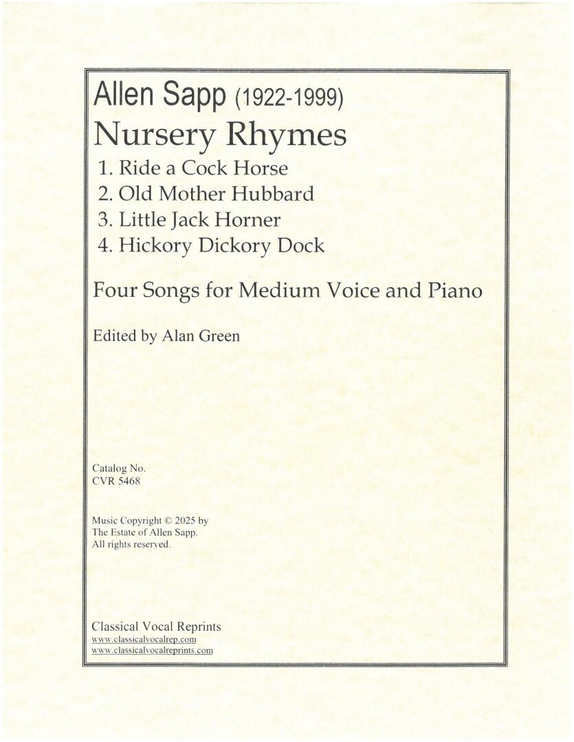 Sapp: Nursery Rhymes – Ficks Music