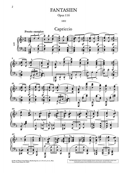 Brahms: Fantasies, Op. 116