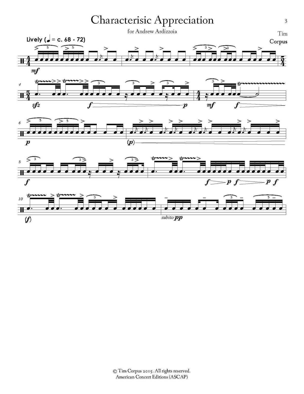 Corpus: Seven Etudes I Met in Music School