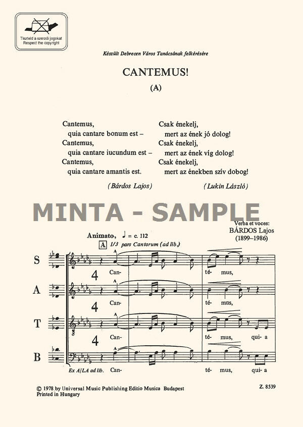 Bárdos: Cantemus!