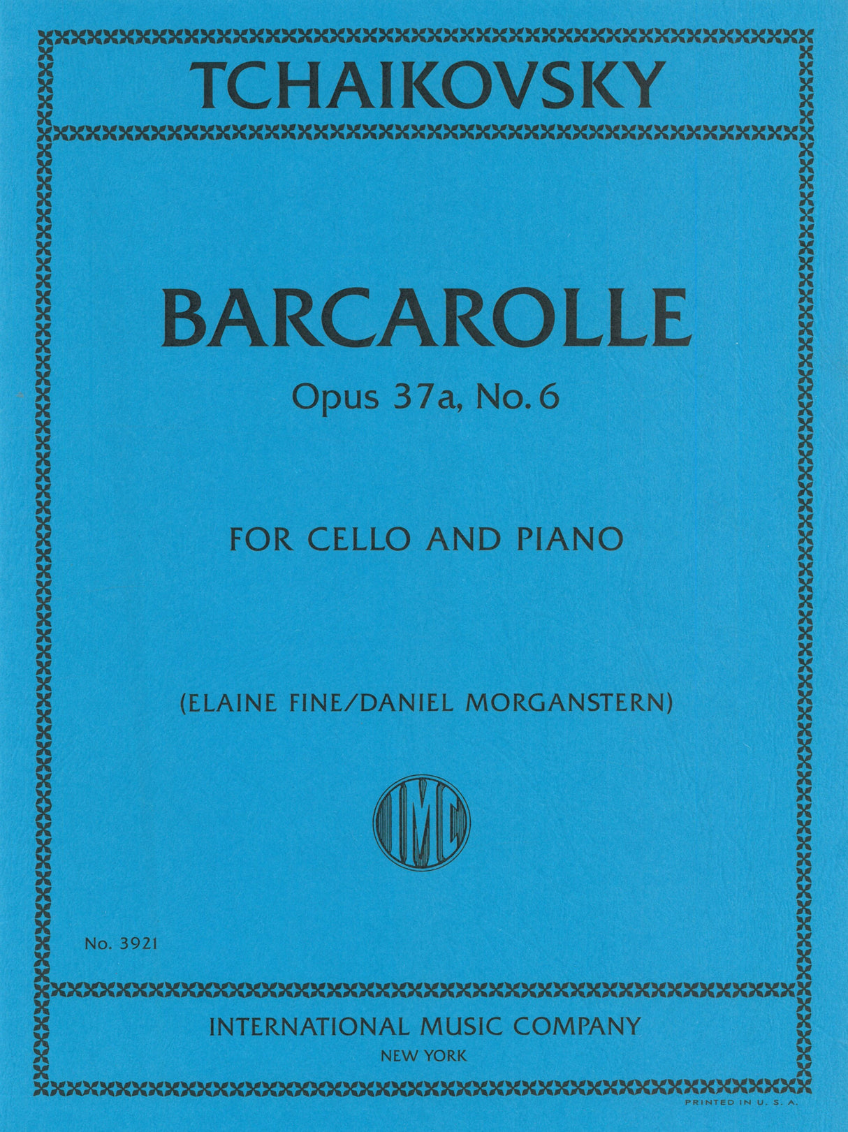 Tchaikovsky: Barcarolle, Op. 37a, No. 6 (arr. for cello & piano)