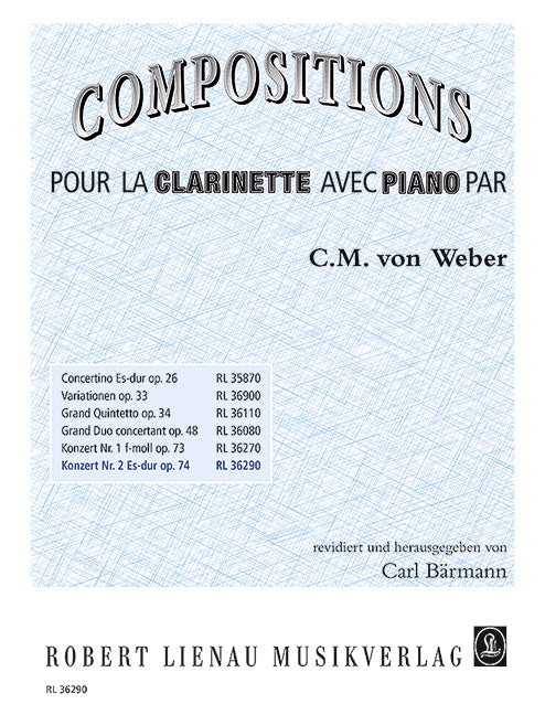 Weber: Clarinet Concerto No. 2 in E-flat Major, Op. 74