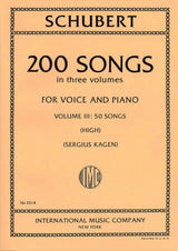 Schubert: 200 Songs. - Volume III. 50 Songs