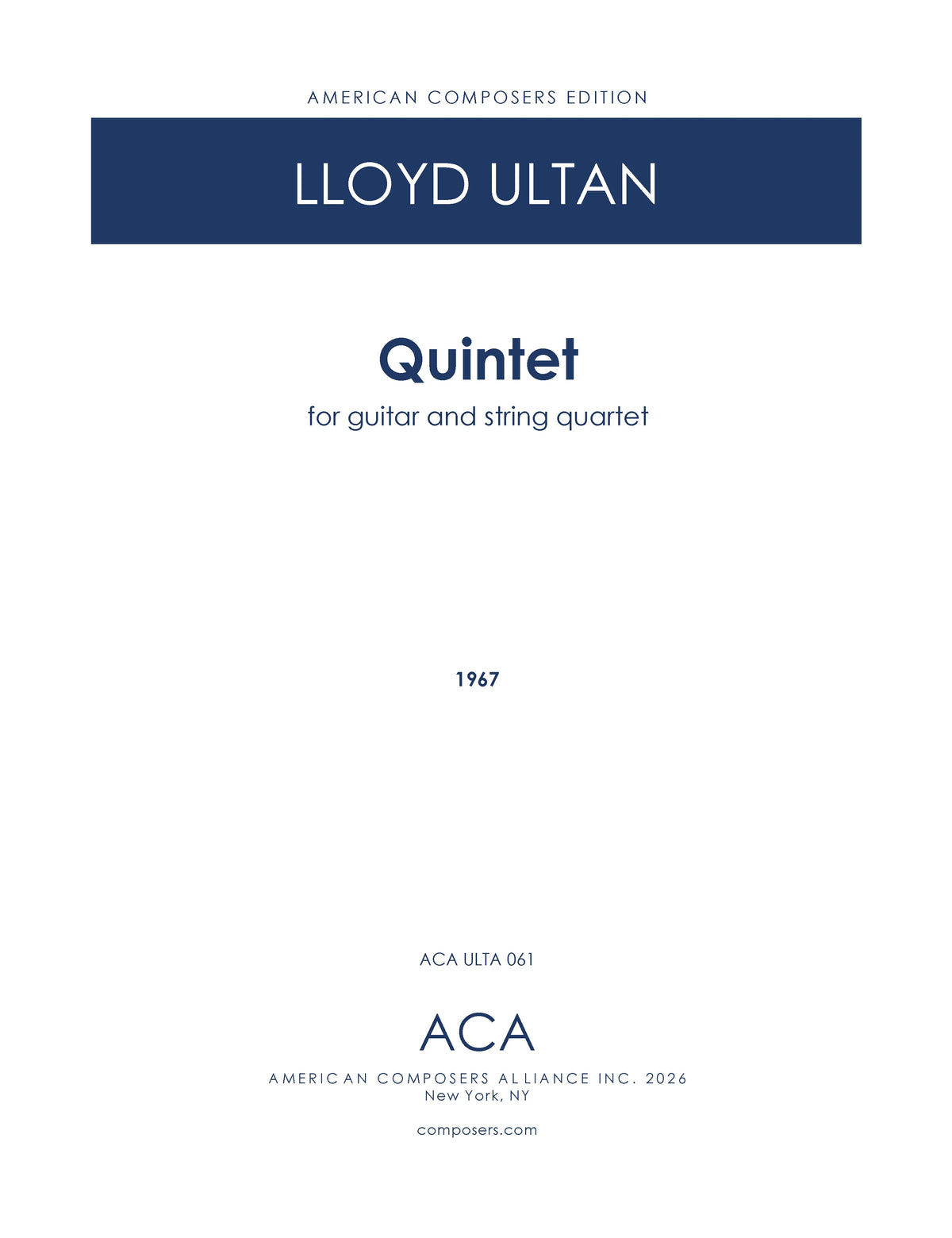 Ultan: Quintet for Guitar & Strings