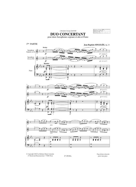 Singelée: Duo Concertant, Op. 55