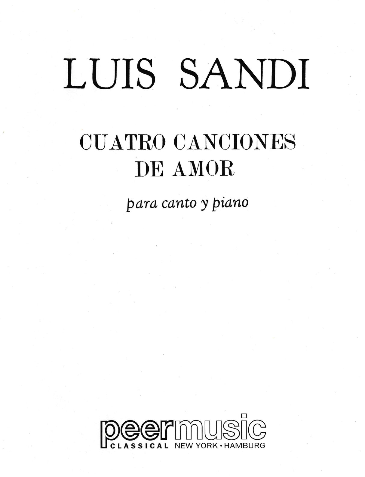Sandi: Cuatro Canciones de Amor