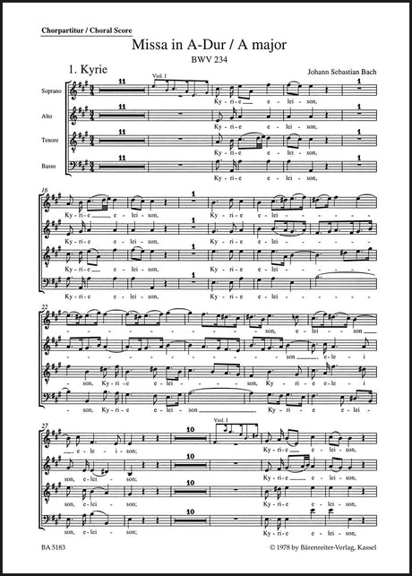 Bach: Missa in A Major, BWV 234