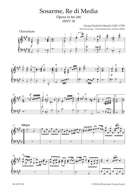 Handel: Sosarme, Re di Media, HWV 30
