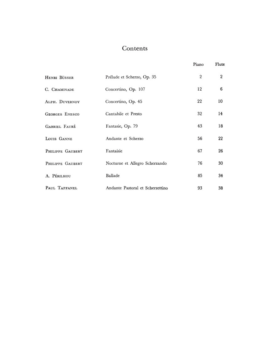 Flute Music by French Composers