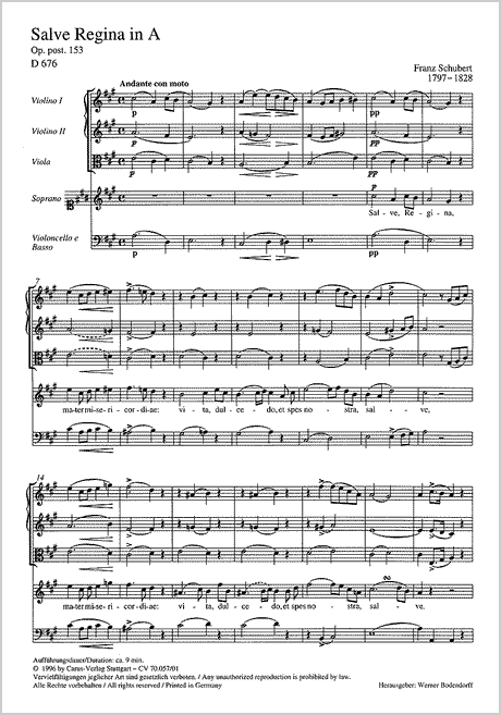 Schubert: Salve Regina in A Major, D 676