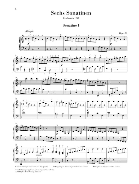 Clementi: 6 Sonatinas, Op. 36