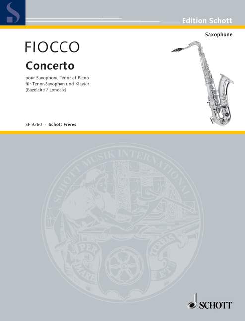 Fiocco: Tenor Saxophone Concerto