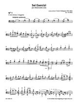 Dotzauer: Six Exercises, Op. 116 (Book 4)