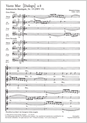 Schütz: Vasto mar (Vast sea), SWV 19