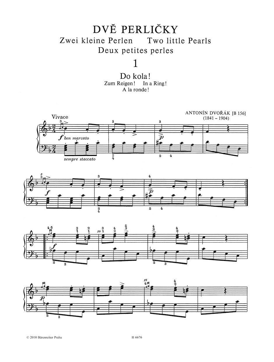 Dvořák: Dumka - Furiant, Op. 12 & Two Little Pearls, B. 156