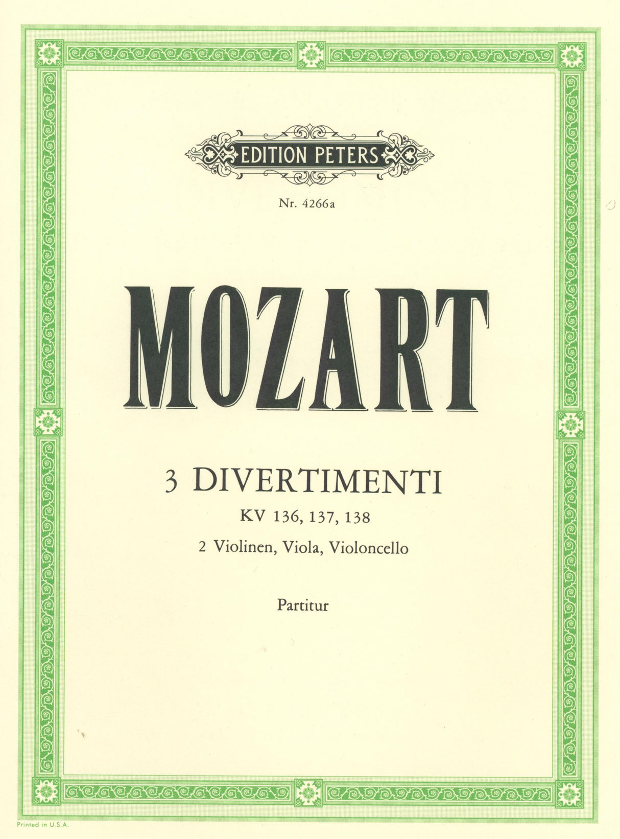 Mozart: Three Divertimenti, K. 136-138 (125a-c)