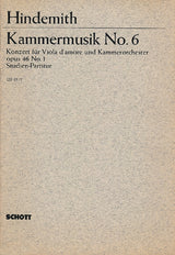Hindemith: Chamber music No. 6, Op. 46, No. 1
