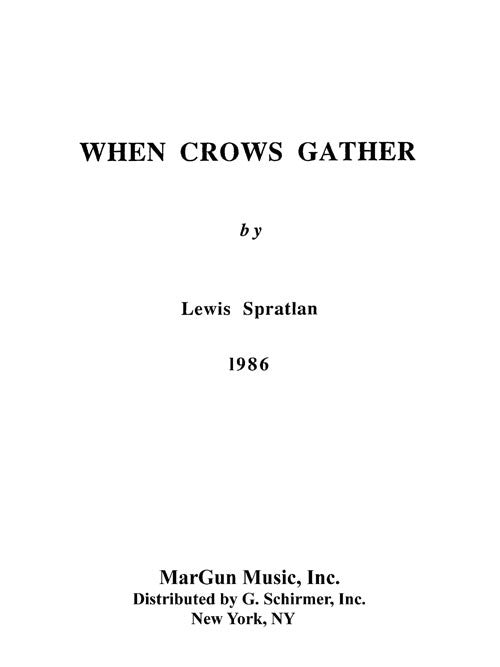 Spratlan: When Crows Gather