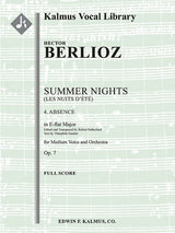 Berlioz: Absence, Op. 7, No. 4 (transposed in E-flat Major)